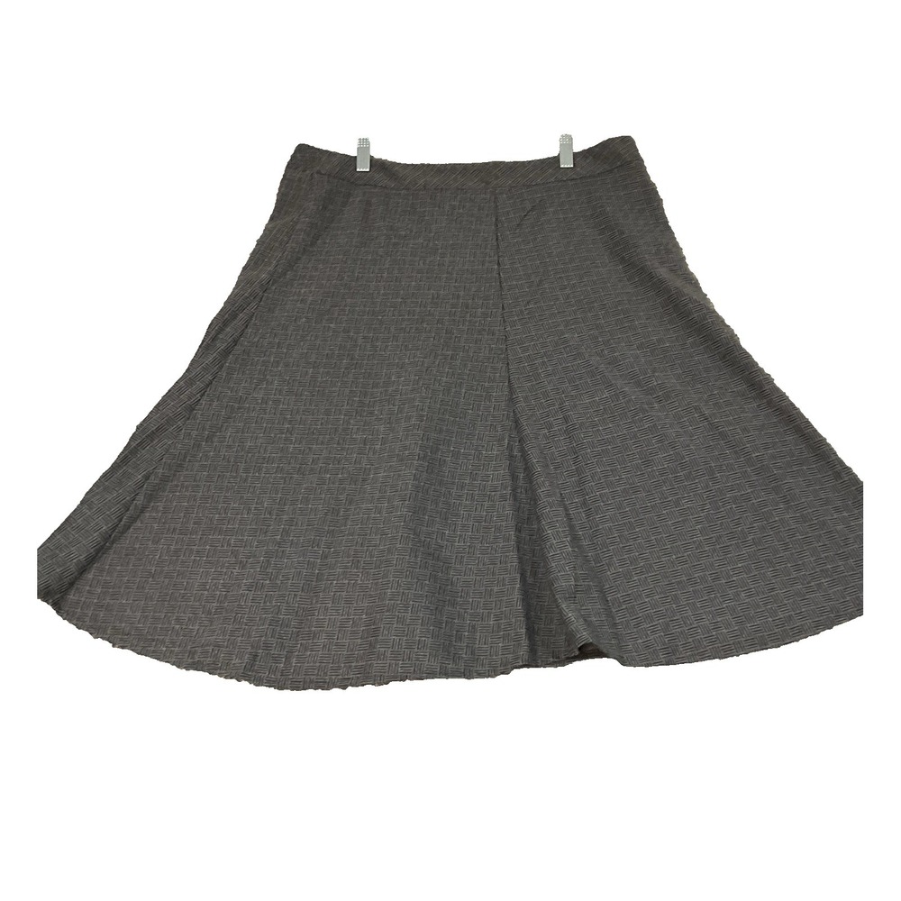 Vtg Sz 14 Susan Bristol Mini Swing Skirt Career Crosshatch geometric basketweave